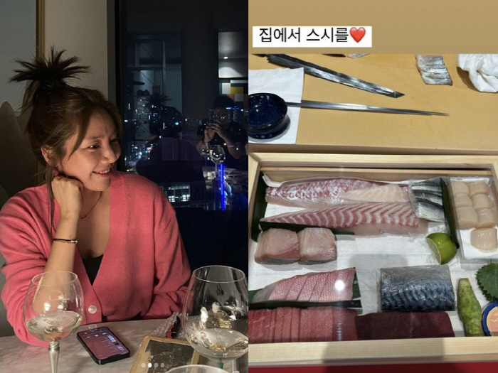 손담비♥이규혁, 지인과 '집에서 오마카세'…돈 얼마나 벌었나 봤더니