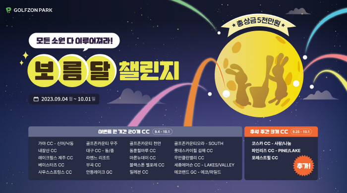 [골프소식]골프존파크, 추석맞이 '보름달 챌린지' 이벤트 진행
