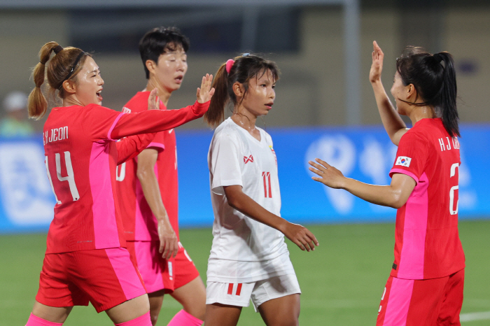 [항저우ON]'지소연 68호골→이은영X전은하 A매치 데뷔골' 벨호, 미얀…