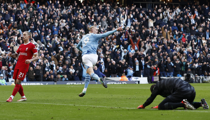 EPL 최단 경기 50호골 폭발! 홀란 맨시티 홈 연승 스톱, 아놀드 동…