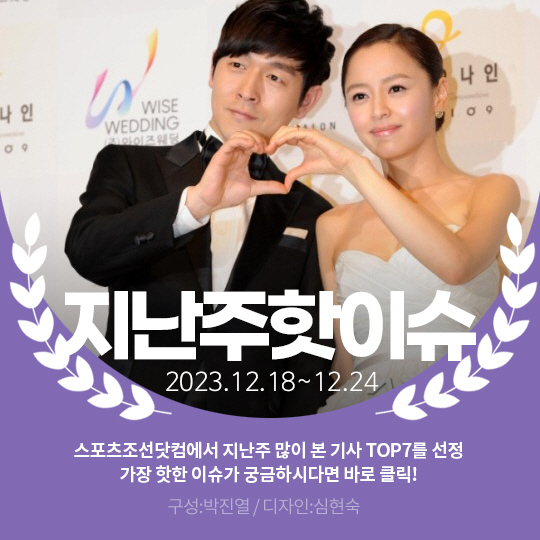 [카드뉴스] 지난주 핫이슈, 강성연X김가온 이혼 발표