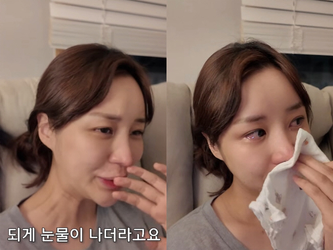 윤진이, 새벽 육아 중 오열 "둘째 사경 치료..첫째가 고생해 미안" (…