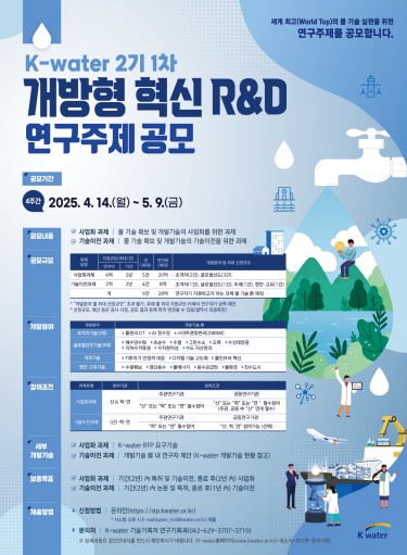 한국수자원공사, '개방형 혁신 연구개발 과제' 공모