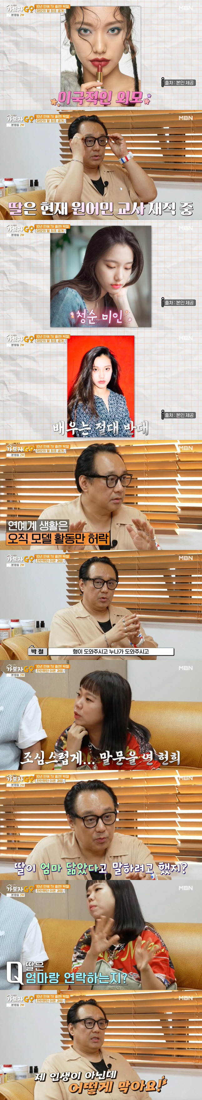 Park Chul reveals model daughter who looks like ex-wife Ok So-ri 'Keep in touch with mom' ('Let's go') 