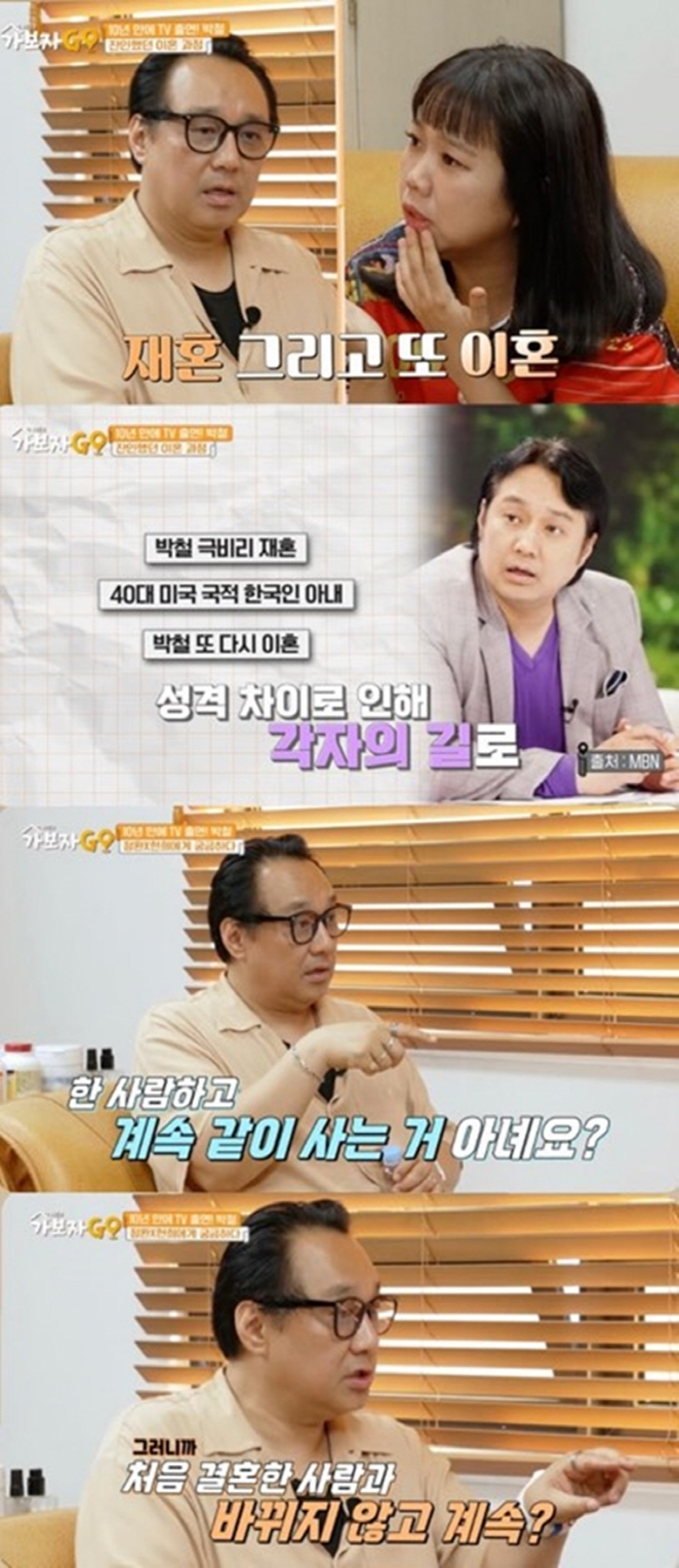 Park Chul, Shin Naerim Rumor → Former wife Ok So-ri confesses her divorce history..The first broadcast of 