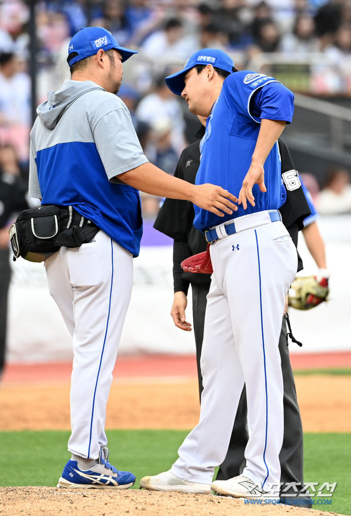 Director Park Jin-man's anger'Nightmare of Suwon's rain enforcement, Samsung's two-base hitters left due to injuries