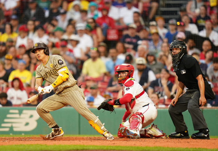 'Long-term atmosphere'Kim Ha-sung succeeded in hitting nine consecutive games, and added a double blast RBI in two weeks...SD 1-4 BOS '3 Continuous Winning S'