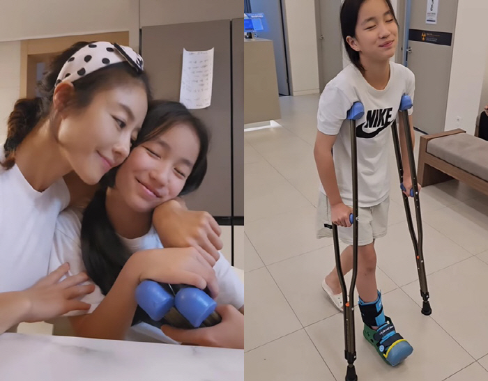 'Single Mom' Lee Ji-hyun's Daughter'Infusion' 3 weeks of injuries before treatment' Fortunately this is as good as this''