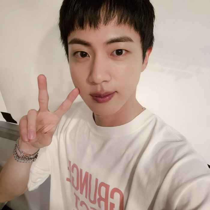 BTS Jin. That's why 'Worldwide Handsome'...'Entertainment → Recording'Shining visuals during hard work