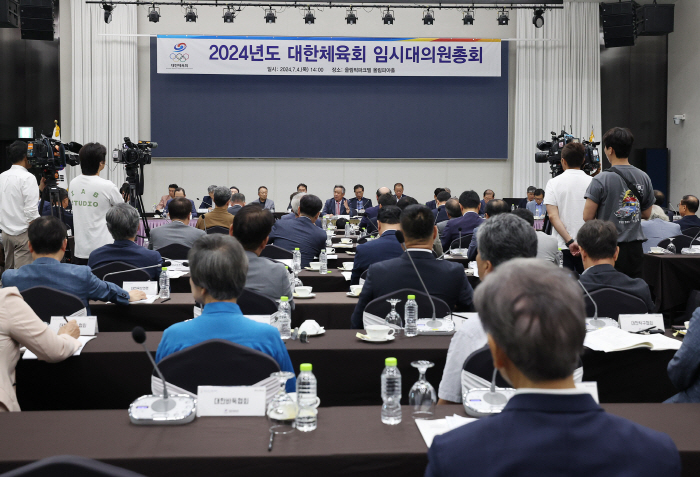 'Please approve the abolition of the two-term rule except for the chairman of the Korea Sports Council'On-site General Assembly'