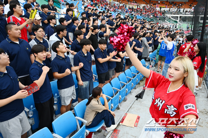 High school baseball cheering squad '1000  cheerleader' All Dong-won → Jung Woo-ju maximum 150km bang! Blue Dragon Open Final...Jeon High School 6-1, suspension of the game at the end of the third inning 