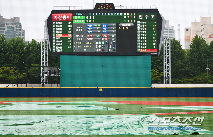 High school baseball cheering squad '1000  cheerleader' All Dong-won → Jung Woo-ju maximum 150km bang! Blue Dragon Open Final...Jeon High School 6-1, suspension of the game at the end of the third inning 