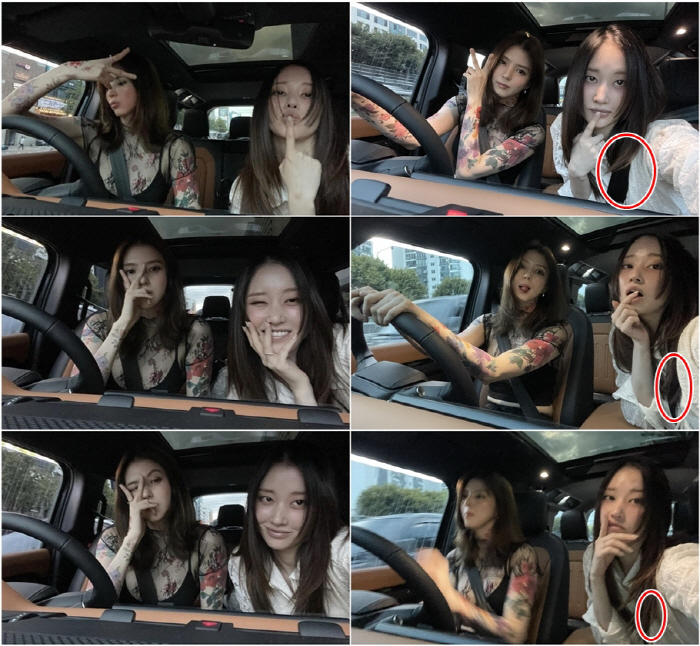  'Photo angle issue'…Jeon Jong-seo and Han So-hee friendship shot → Controversy over not wearing seat belts..Explanation of additional photos