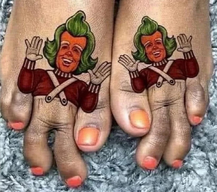 'Why this tattoo?' The length of the toes is different...'Someone with courage'