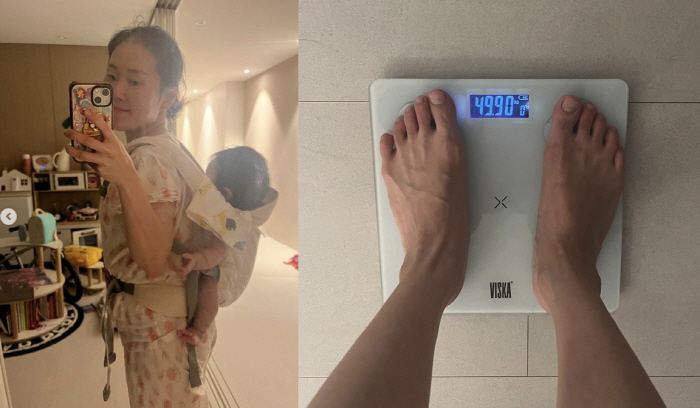 Park Seul-ki started dieting after giving birth to his second child '49.9kg, let's quickly say bye to body fat'