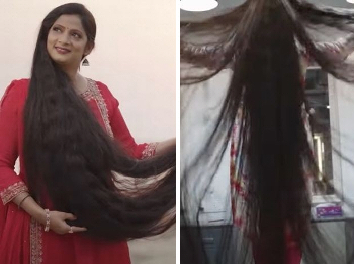 The World's Longest Hair Woman's Hair Retention Method'Shampoo NO'