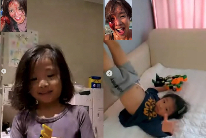 'Bloody Blooms'Lee Si-young made a surprise video call with 子'I'm used to it since I was 2 years old'