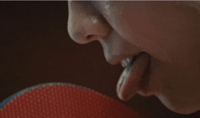 Lick a ping pong racket with your tongue?中 Nike commercial video 'Hesemae'