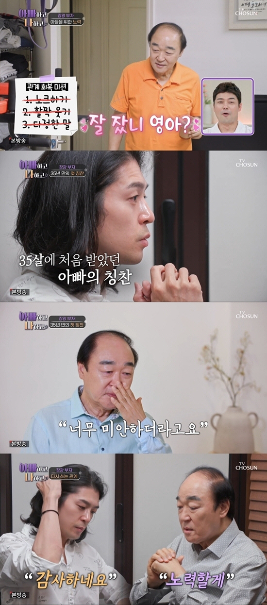  Jangkwang apologizes for tears at the harsh compliment of 子 Jangyoung 'Give me a lot of hurt..I'm sorry'('Daddy')