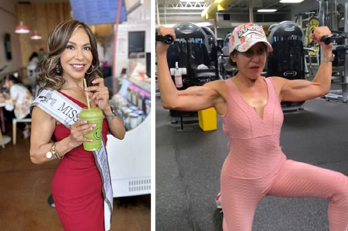 A 72-year-old woman participating in a beauty pageant reveals her secret to keeping her young.'Keep moving'