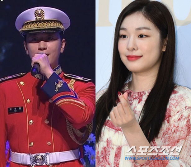 ''Kim Yu-na ♥' Go Woo-rim, singing in a military band uniform..a manly figure 