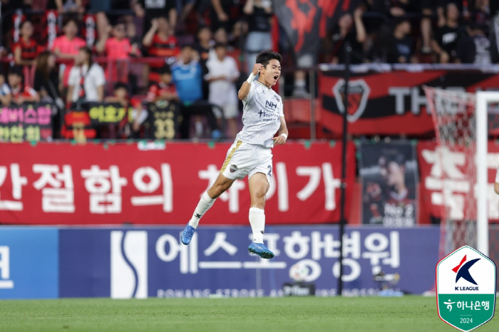  1 Goal-1 Help Gimcheon, Pohang 2-1 Overpowered Kim Dae-won. Finally, he's the solo leader