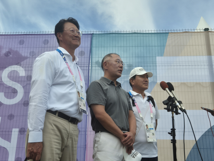 'Thanks to the president'Thanks to the athletes' Chairman Kim Woo-jin and Chairman Chung Eui-sun, Kim 5 is the fruit of faith 