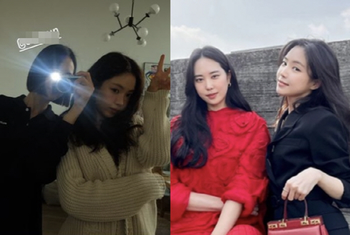 Two shot with Son Na Eun...'Visual sisters' with both appearance and ability