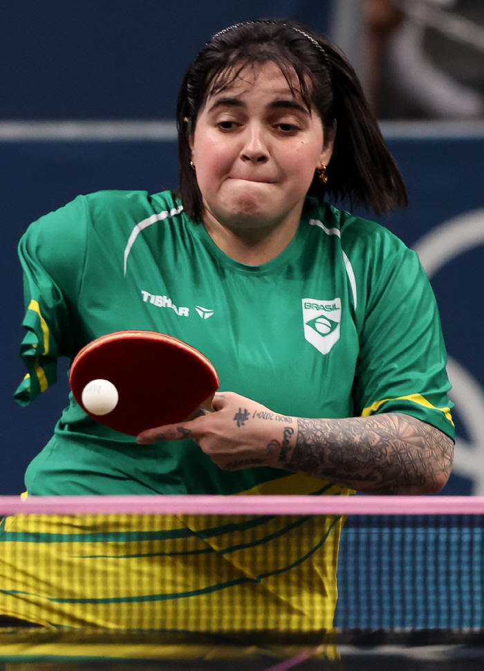 'Exhausted Shin Yu-bin, Precious Sisters'' Korean table tennis wins 3-1 over Brazil! advance to the quarterfinals 