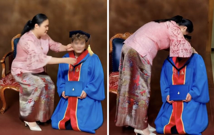 The video of the deceased mother hugging her is full of tears online