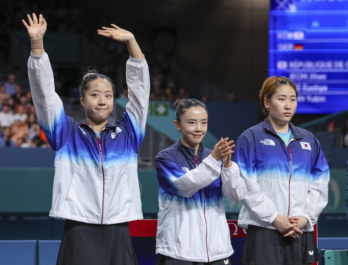 'Middle cut'Women's table tennis did it!' Shin Yu-bin X Jeon Ji-hee X Lee Eun-hye, 獨 3 to 0!銅 in 16 years