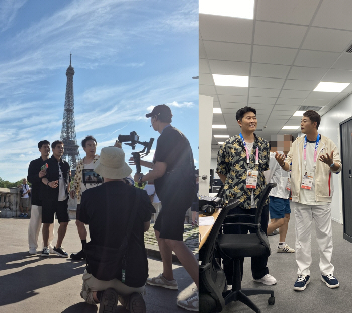 Jeon Hyun-moo X Park Myung-soo X Kim Byung-hyun, united in Paris 'In front of the Eiffel Tower, friendly'