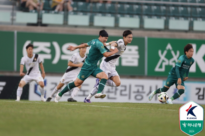 '0-2→2-2'Dramatic Draw in Gimpo, South Gyeongsang Province, led by flying crazy dog Dongjin Park