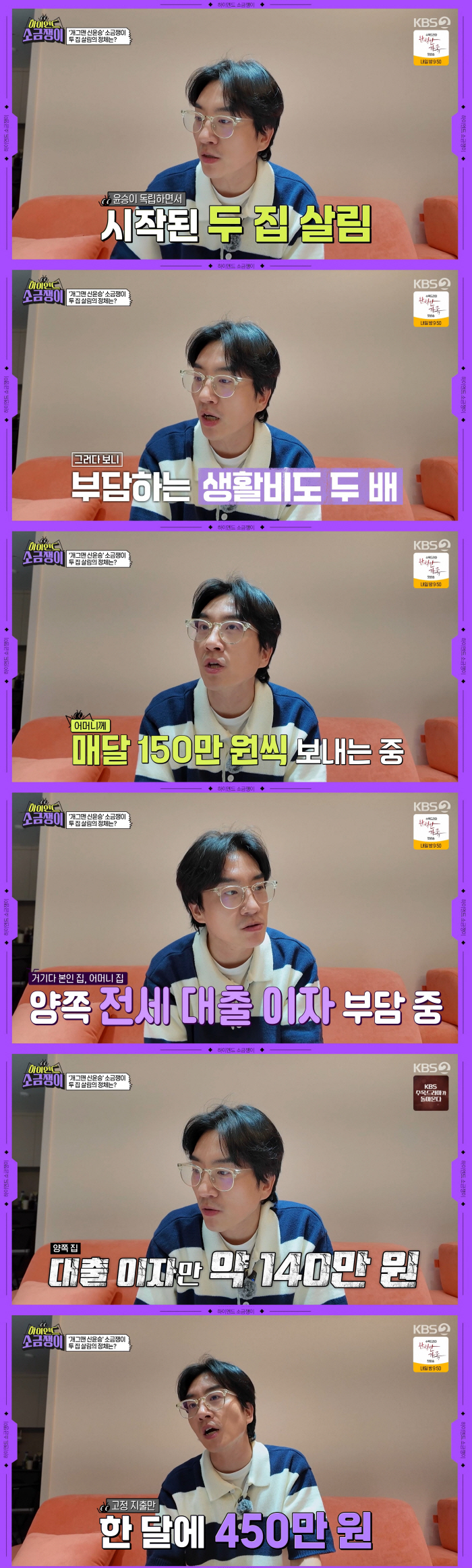 Shin Yoon-seung 'Mother's living expenses of 1.5 million  loans of 1.4 million won...'I'm not saving money.' (High-end salt guy) 