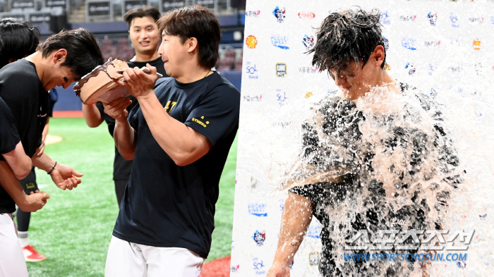 Kim Do-young's mixed bag mountain, tigers who are serious about celebrating achieving 30-30. You prepared the cake with water