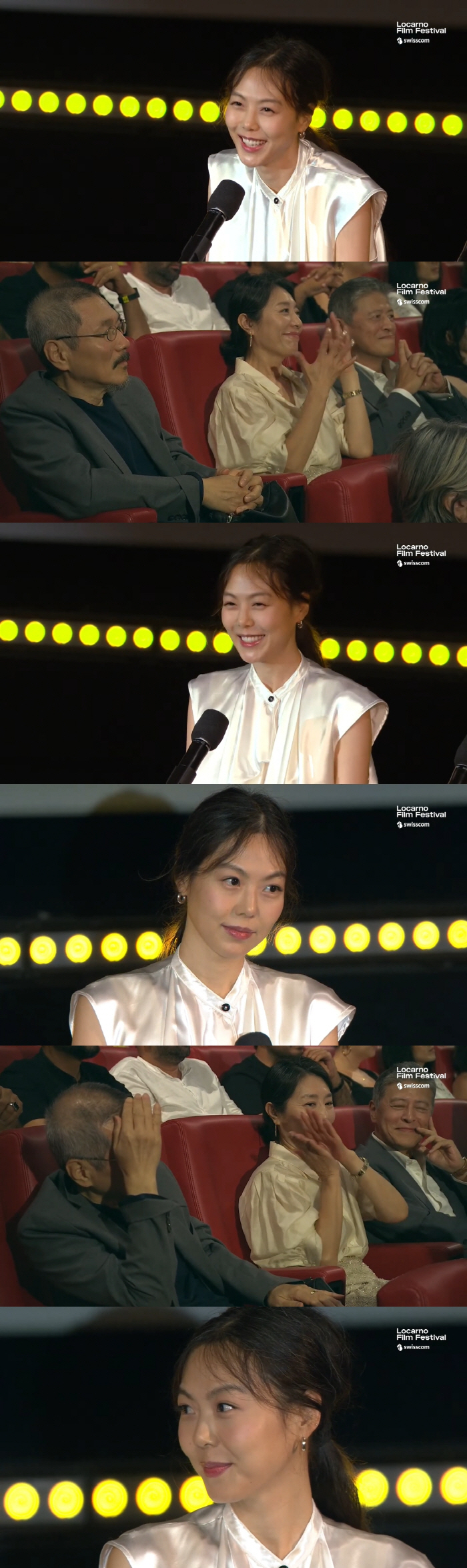  'I love your movie so much'Hong Sang-soo ♥'Kim Min-hee holds hands to win the Locarno Film Festival's Best Performance Award