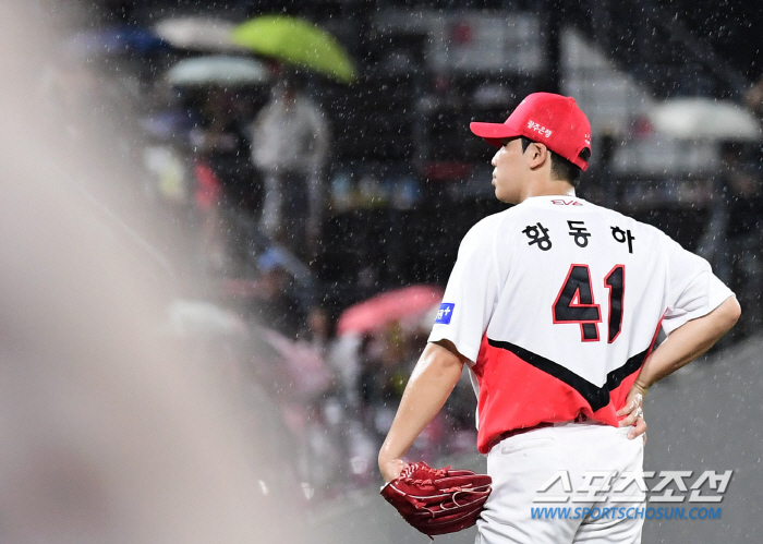 'Even the sky is indifferent... Kia's Hwang Dong-ha won five games in the season (Gwangju site) because of Typhoon Jongdari