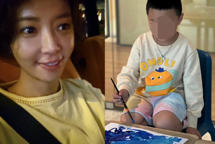 「Divorce romantic relationship → breakup」 Hwang Jung-eum wears couple look with two children 'Mom smile' 