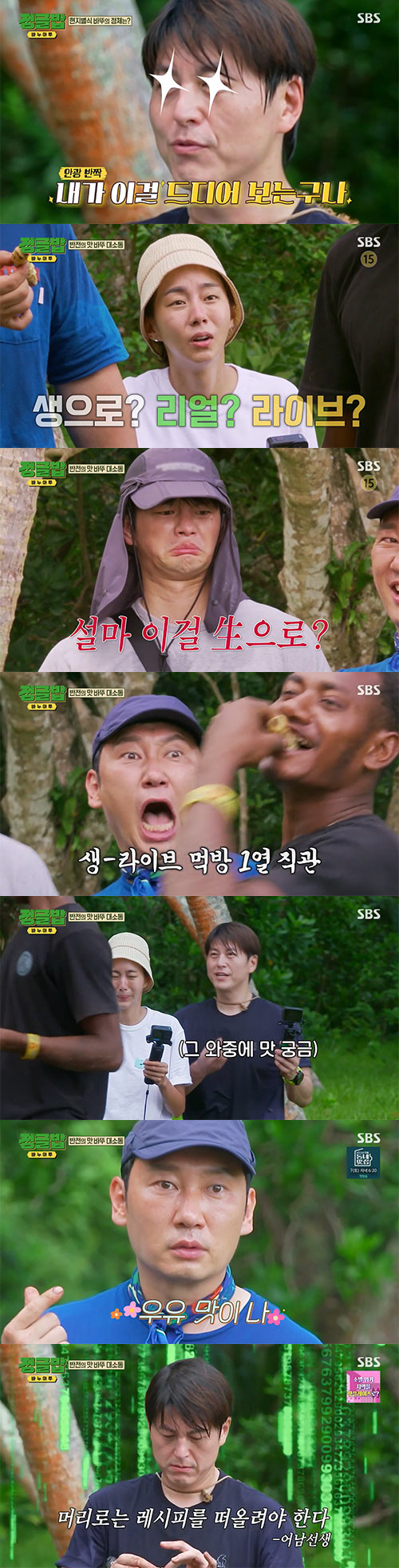 Ryu Soo-young, caterpillar 'One bite full mukbang'I'm finally watching this'(Jungle rice) 