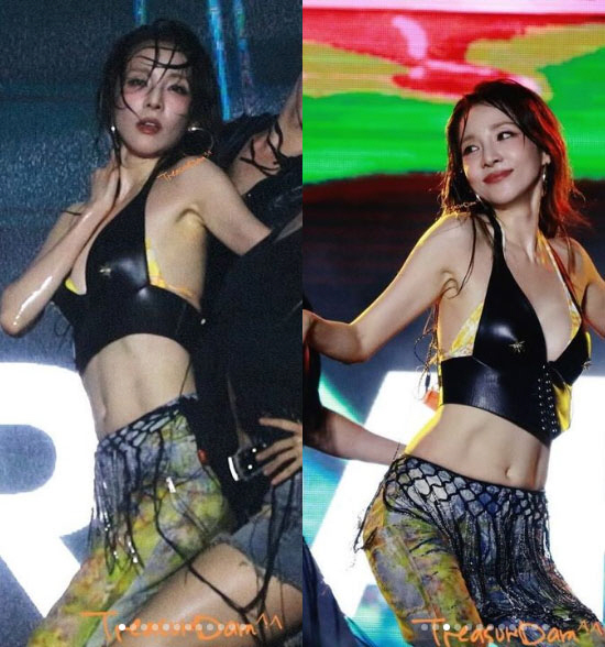 Sandara Park Exposes Bikini-like Exposures 'Even at 38kg, I take care of my body with a diet.'