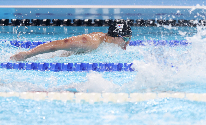  Cho Won-sang's last challenge with 'Disappointed', failed to advance to the 100m butterfly final