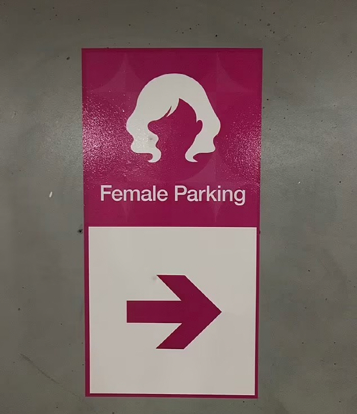 'Women-only parking lots are 20% more gender discrimination'