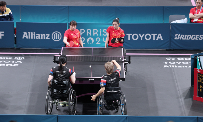  Seo Soo-yeon and Yoon Ji-yu won the 銀 for the Paris Paralympics. Expectations collapsed in front of the wall in China