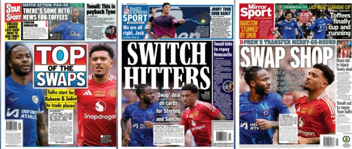 'There was no 'sail swap deal' of the century' Sancho → Chelsea and Sterling → The fate of the two mixed paths, but they still laugh