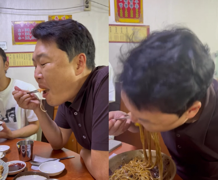  Ma Dong-seok ♥ PSY who received it, self-management 'Vinegar Black Bean Noodles Eating Show'