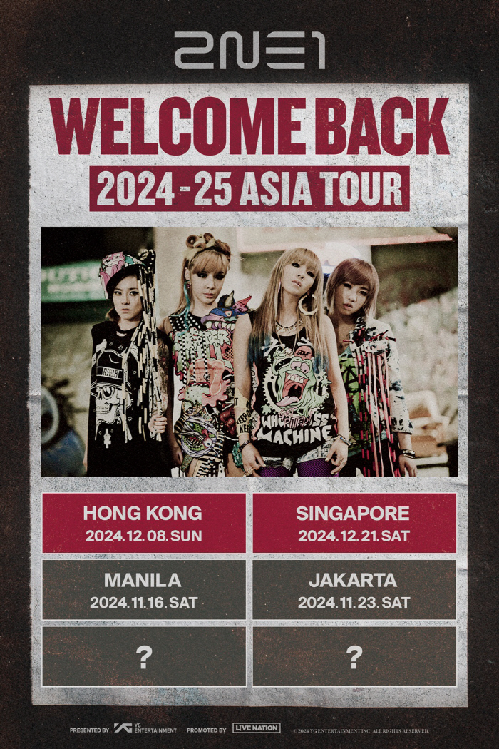 2NE1 Announces Expansive Asia Tour with New Dates in Hong Kong and Singapore