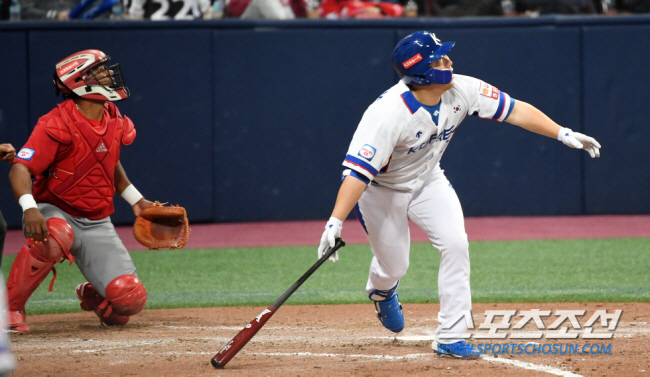 Premier 12's starting pitcher Ryu Joong-il and Cuba in two warm-up matches in November 