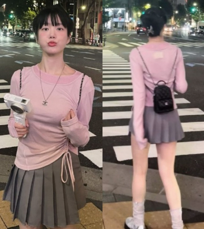  Inside the super mini skirt 'Bones dry'Body 'Gyeon Mi-ri's daughter' Lee Yu-bi is traveling to Japan