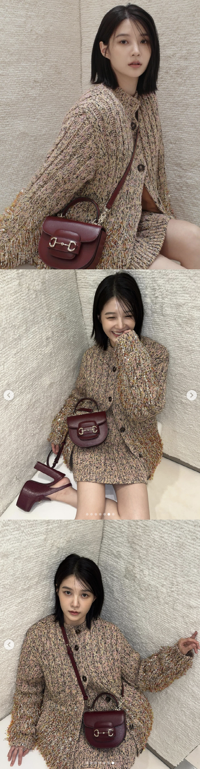 Lim Hyun-joo, boyfriend ♥ Did Guaci take it for you..A lovely smile with a luxurious bag