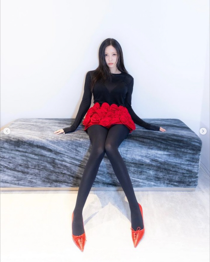 T-ara Hyo-min, unrealistic red taste with legs